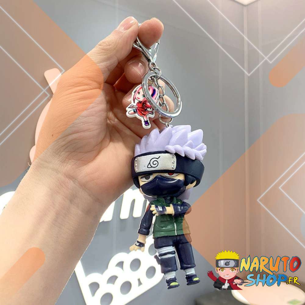 Porte-clés Kakashi Hatake de Naruto en PVC Plastique