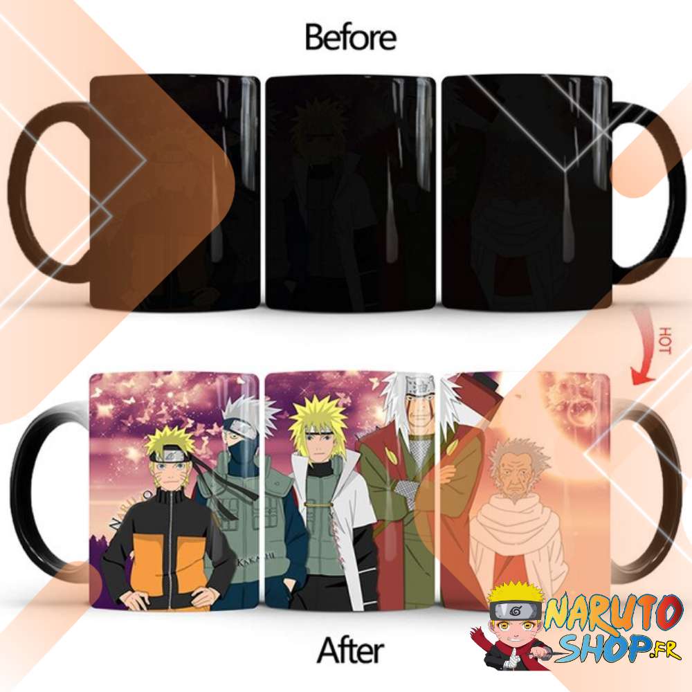 Mug Naruto avec Minato, Jiraya et Naruto