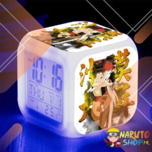 Réveil Naruto Gaara du Désert à couleurs RGB