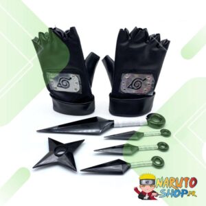 Pack Naruto avec gants et 4 kunai