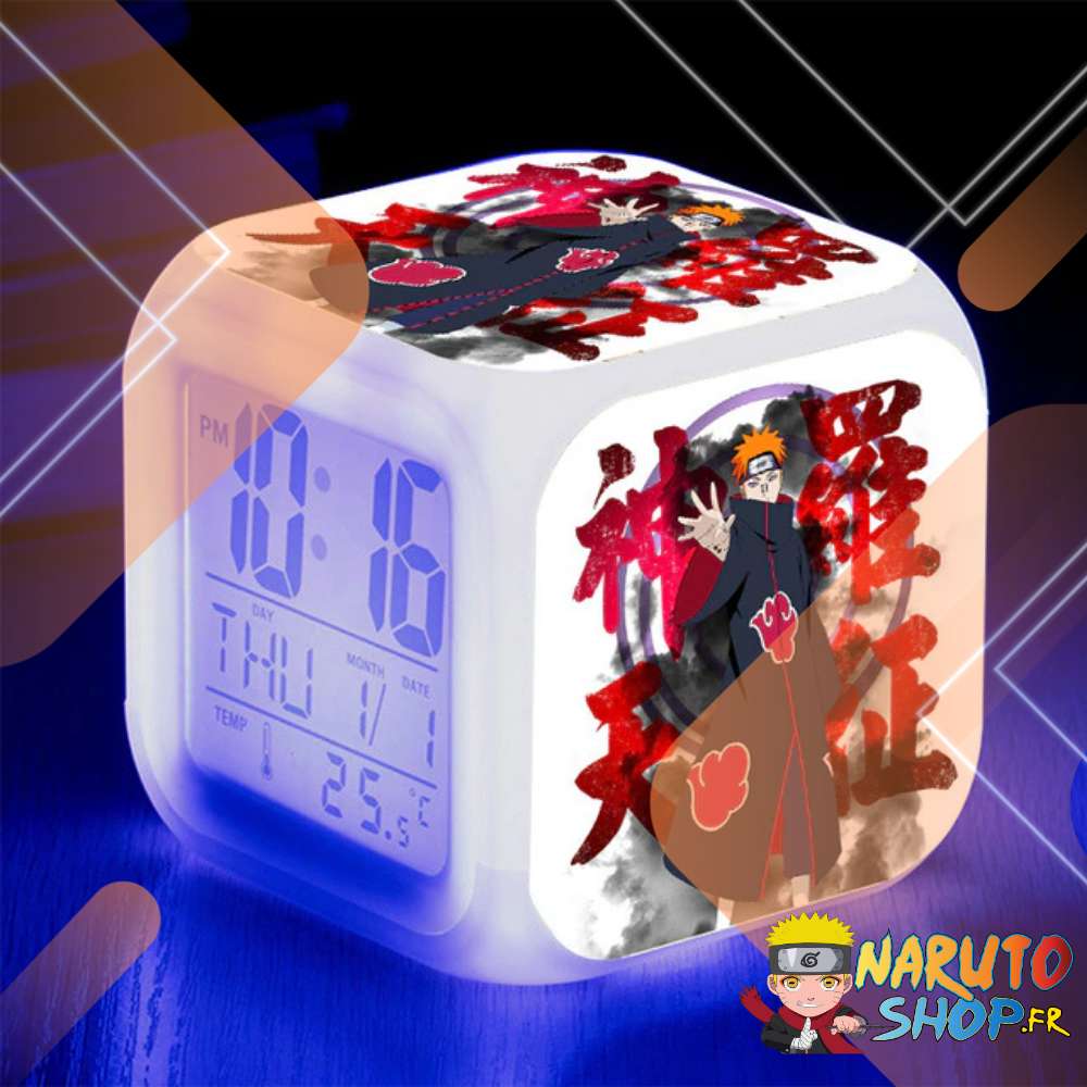 Réveil Naruto Obito Akatsuki à changement de couleurs RGB