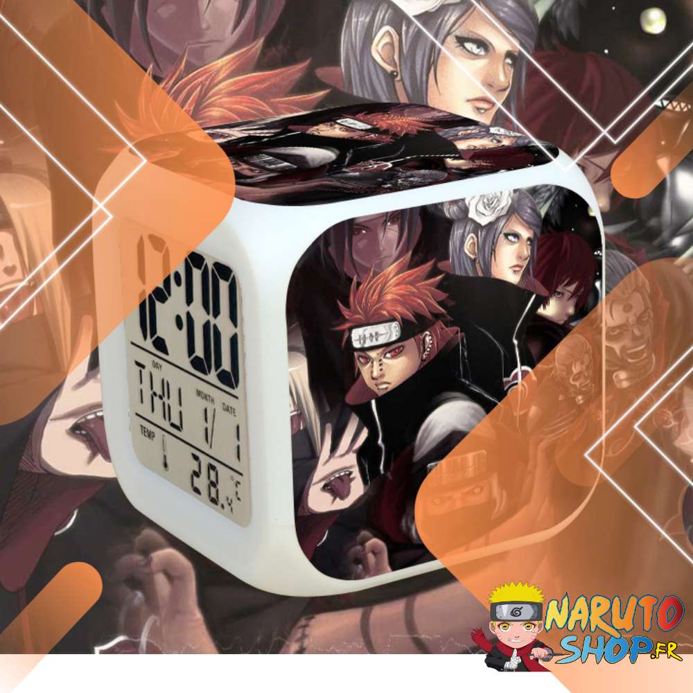 Réveil Naruto Akatsuki avec changement de couleur, Obito et Konan