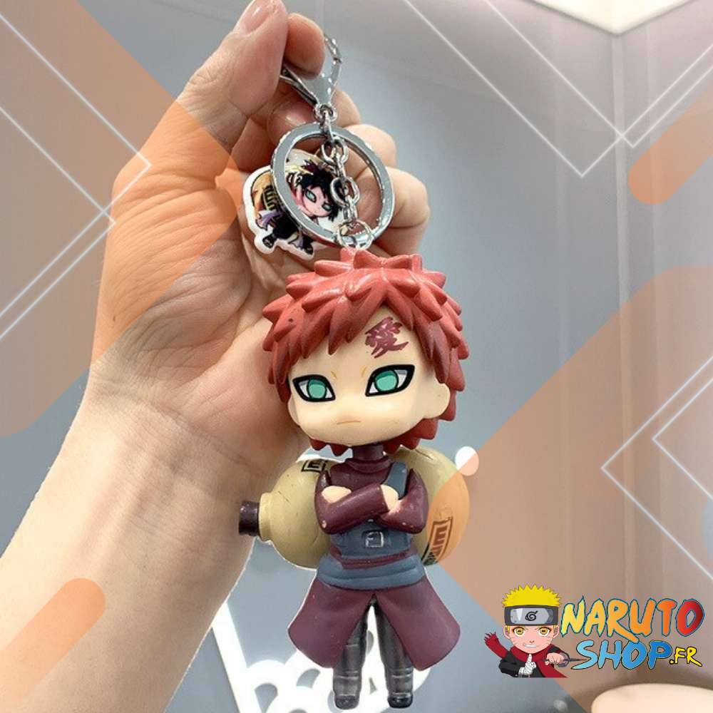Porte-clés Naruto en PVC Plastique avec Garaa