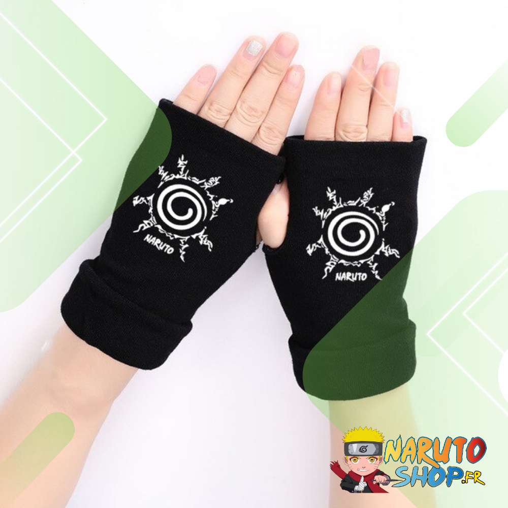 Gants Naruto Kyuubi avec symbole Chakara