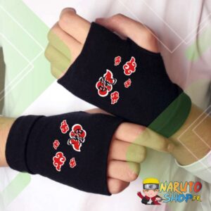 Gants Naruto avec symbole du Clan Uchiha