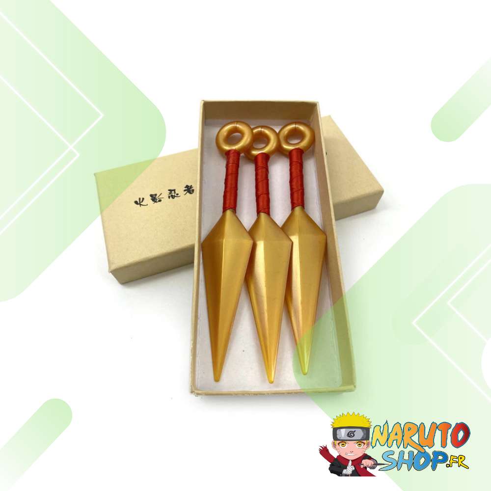 Kunai doré Naruto en plastique ABS