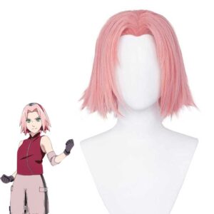 Perruque rose pour cosplay Sakura Haruno - Naruto