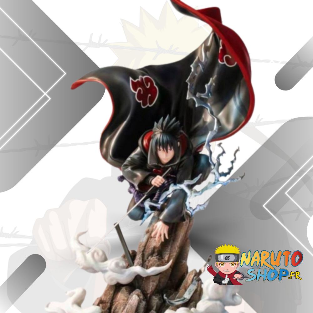 Figurine Naruto Uzumaki et Uchiha Sasuke sur socle, 33 cm