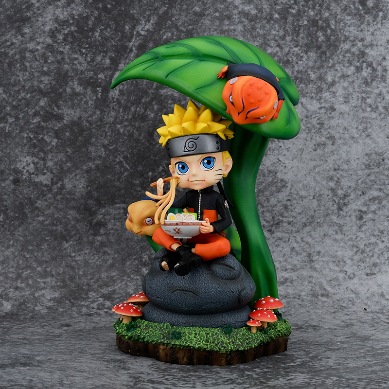Figurine Naruto Chibi avec Gamakichi, scène de ramen