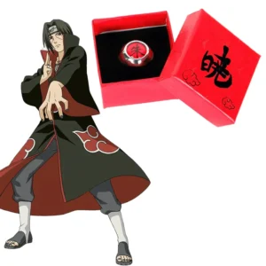 Bague de cosplay Naruto Itachi Uchiwa, symbole du clan Uchiwa