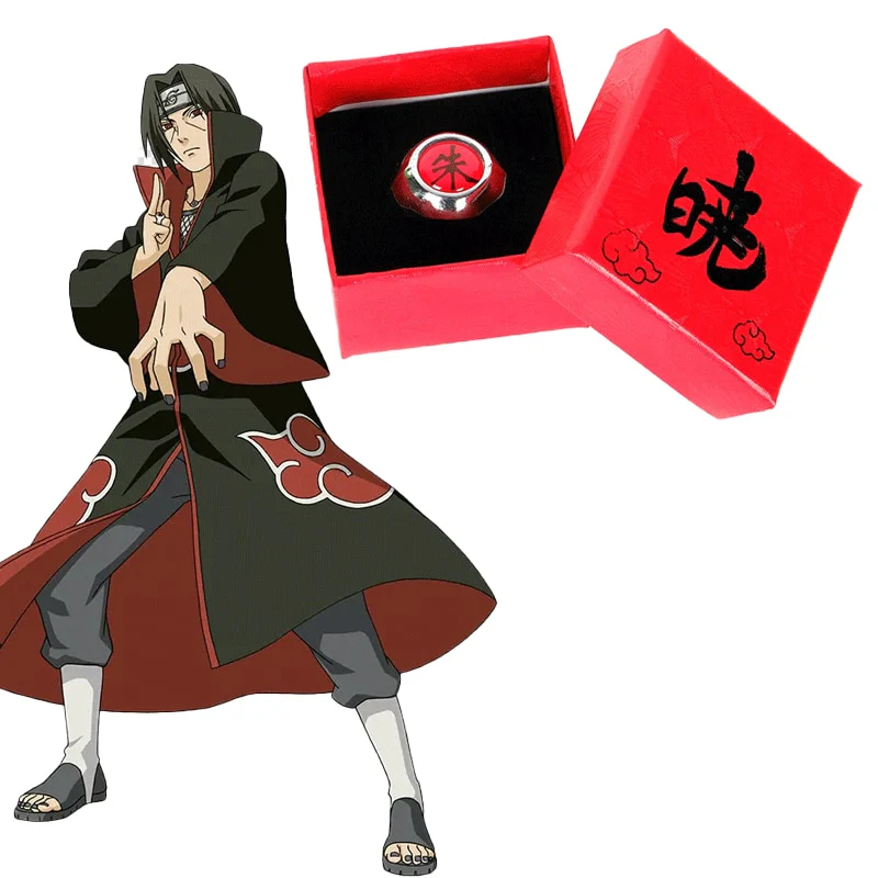 Bague de cosplay Naruto Itachi Uchiwa, symbole du clan Uchiwa
