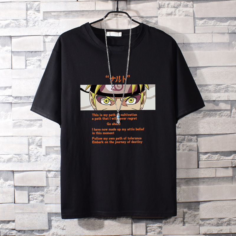 T-shirt noir Naruto Sennin Mode en 100% coton – Image 2