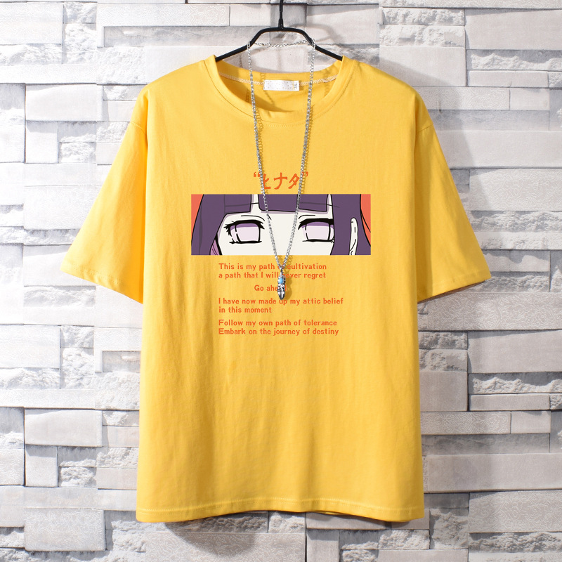 T shirt jaune Naruto Hinata en 100% coton – Image 2