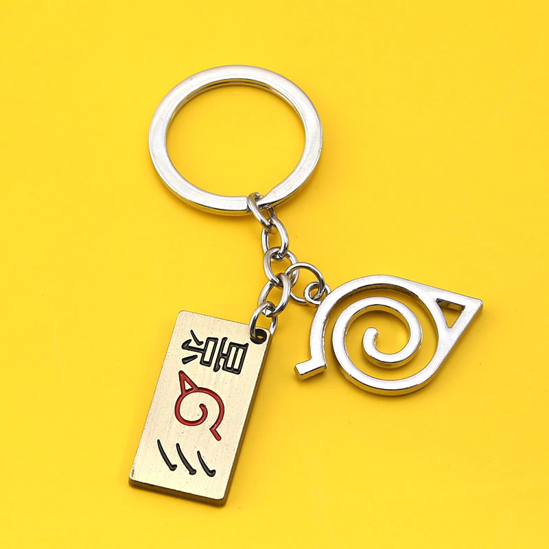 Porte-clés Naruto symbole de Konoha en alliage de zinc – Image 2