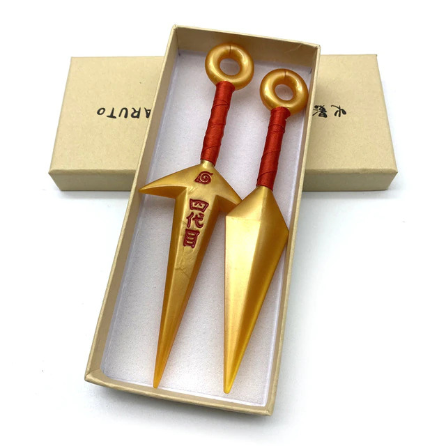 Lot de 2 kunai Minato Gold pour cosplay Naruto – Image 2
