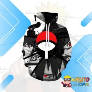 Pull Naruto Sharingan Uchiha en Coton/ Polyester