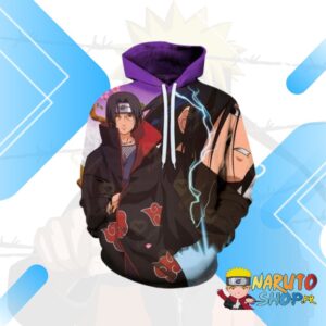 Pull Naruto à capuche Itachi et Sasuke