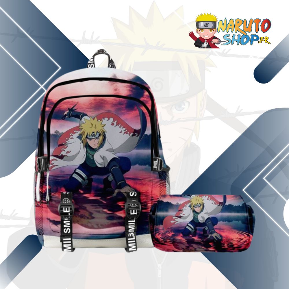 Sac à Dos Naruto Minato 2 Pcs avec confort ergonomique