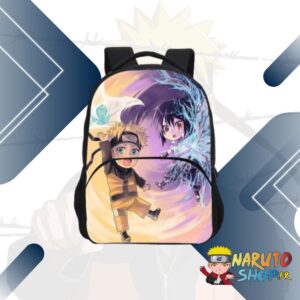 Sac à dos mini Naruto et Sasuke avec fermeture éclair