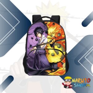 Sac à dos spacieux Naruto et Sasuke à sangle réglable