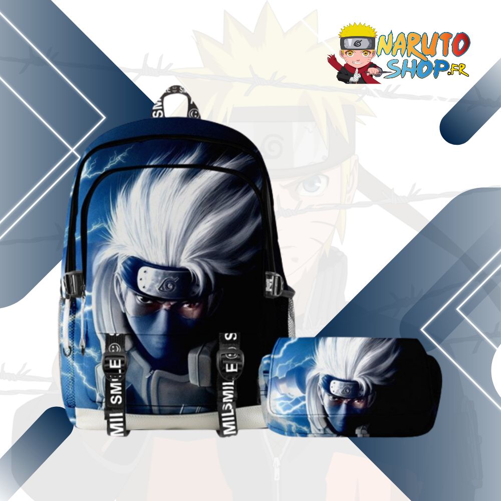 Sac à dos Naruto Kakashi Raikiri 2 pcs avec sangle réglable