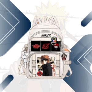 Sac à dos Naruto Pain blanc à grande capacité