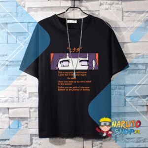 T-shirt Naruto noir Hinata à impression 3D