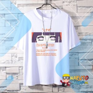 T shirt Naruto Hinata blanc à impression 3D