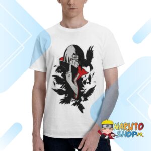 T shirt Naruto Itachi et corbeaux en 100% coton
