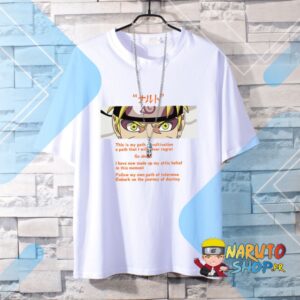T-shirt blanc Naruto Sennin Mode en 100 % coton