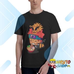 T-shirt Naruto Kurama 100% coton, impression 3D