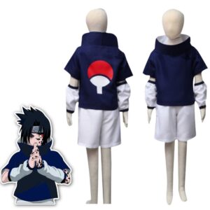 Cosplay Naruto Sasuke Uchiwa avec tenue et accessoires