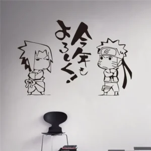 Autocollant Naruto Shippuden avec Sasuke et Naruto