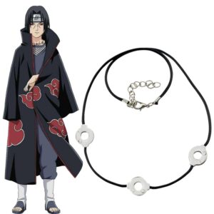 Pendentif rouge de cosplay Itachi Uchiwa, collier Naruto