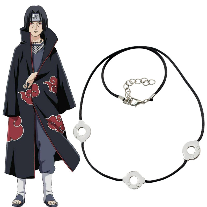 Pendentif rouge de cosplay Itachi Uchiwa, collier Naruto