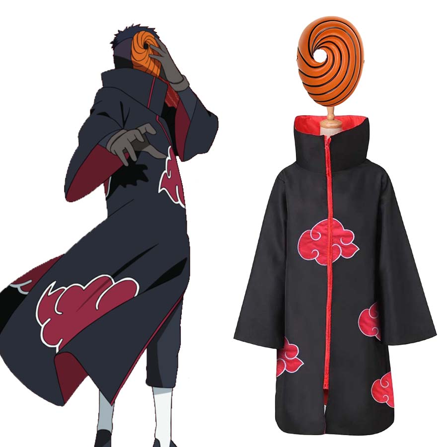 Costume cosplay Naruto Obito Uchiwa en mélange de polyester et coton