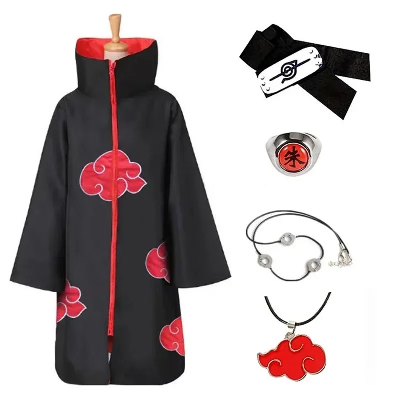 Costume cosplay Akatsuki Itachi Uchiwa pour Naruto Shippuden
