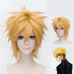 Perruque de cosplay Naruto Uzumaki blonde