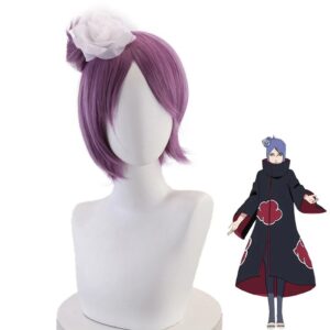Perruque violette de Konan pour cosplay Naruto Shippuden