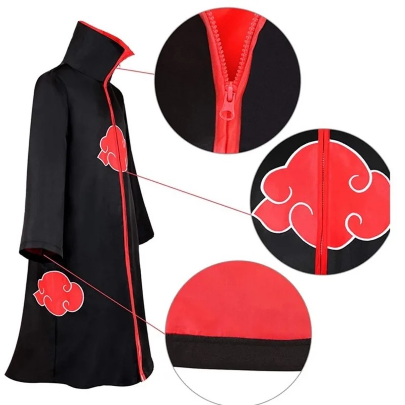 Costume cosplay Akatsuki Itachi Uchiwa pour Naruto Shippuden – Image 4