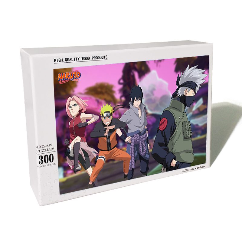 Puzzle Quiz Naruto équipe 7, 300 pièces avec Kakashi, Naruto, Sasuke et Sakura – Image 3