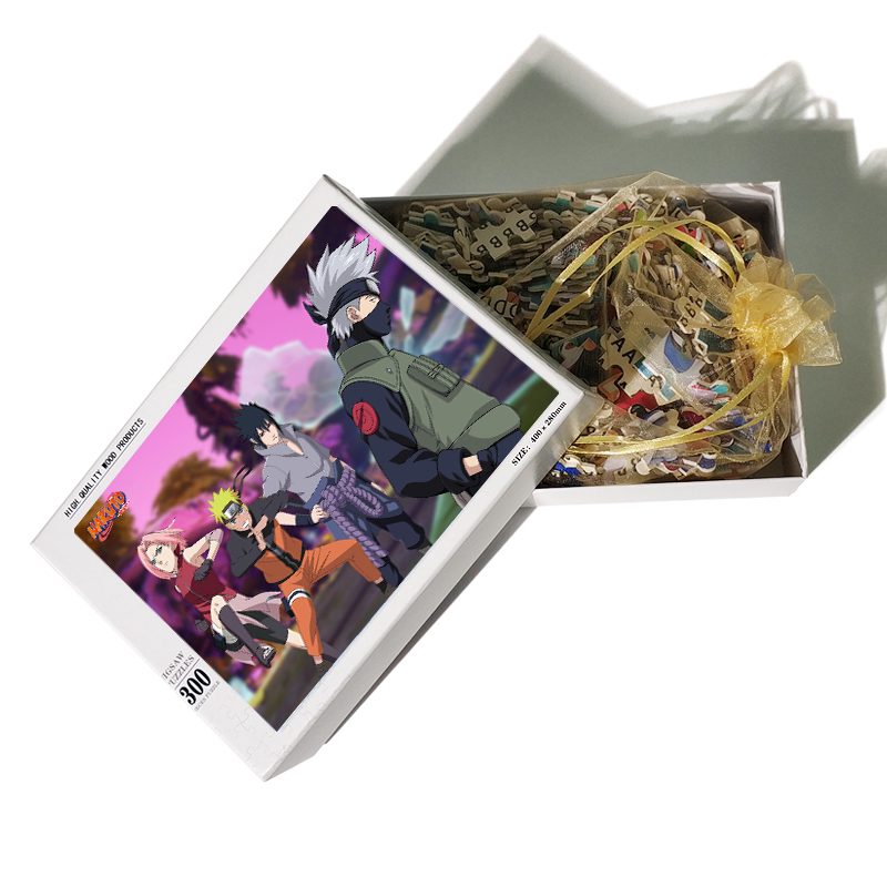 Puzzle Quiz Naruto équipe 7, 300 pièces avec Kakashi, Naruto, Sasuke et Sakura – Image 5
