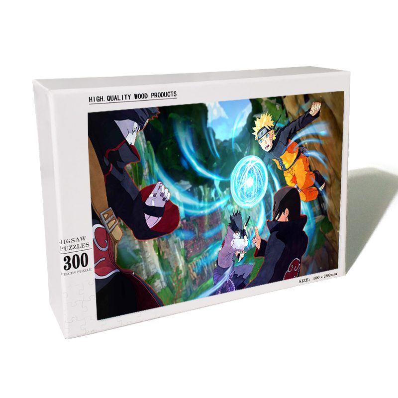 Puzzle quiz Naruto en bois : Sasuke et Naruto face à l’Akatsuki – Image 2