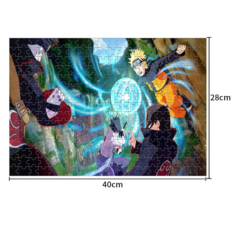 Puzzle quiz Naruto en bois : Sasuke et Naruto face à l’Akatsuki – Image 3