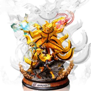 Figurine Naruto Uzumaki en mode Ermite Rikudô avec Kurama, 35 cm