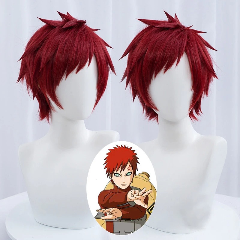 Perruque de cosplay Gaara cheveux rouges - Naruto – Image 4