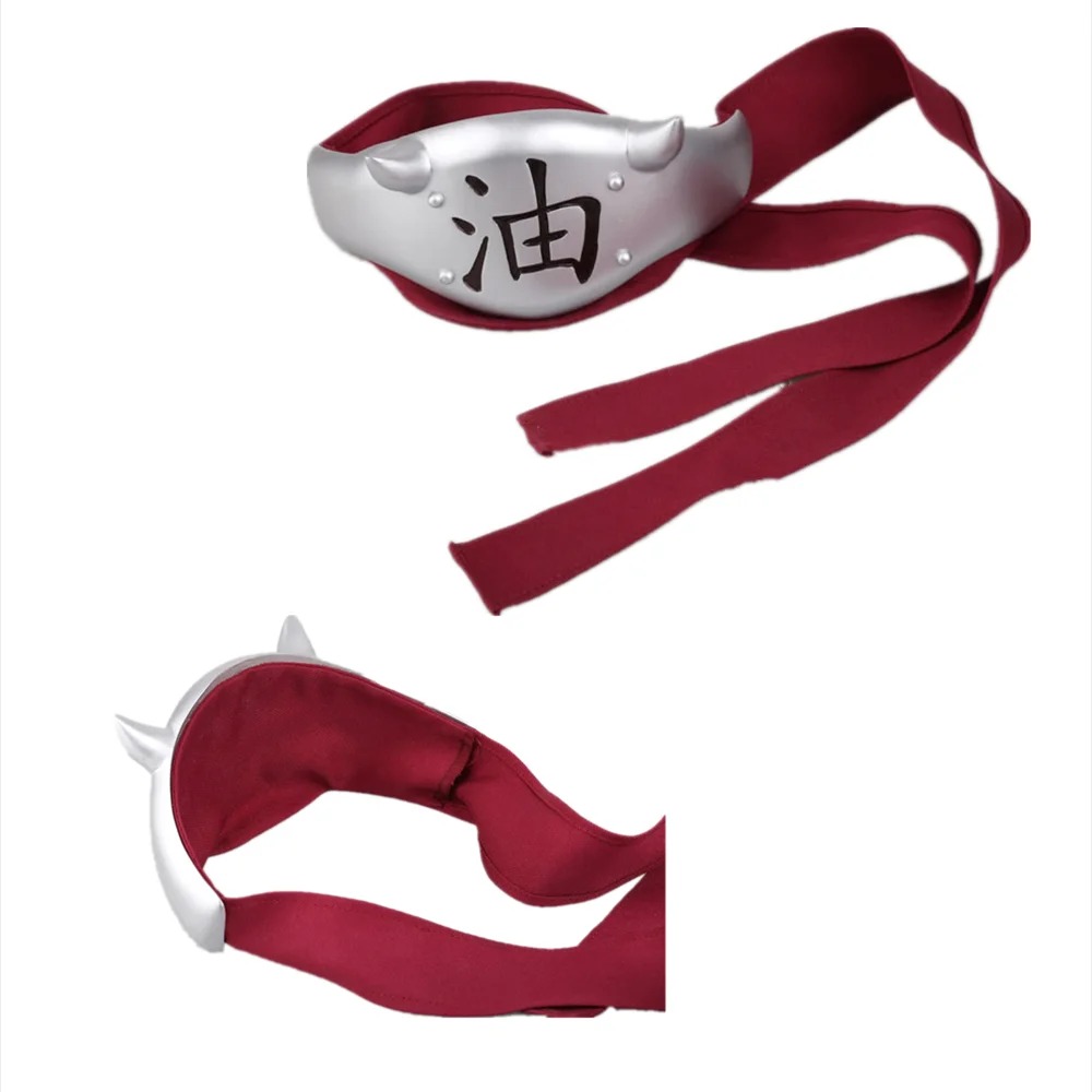 Bandeau de cosplay Jiraya Jaune, Noir, Rouge - Village de Konoha - Naruto