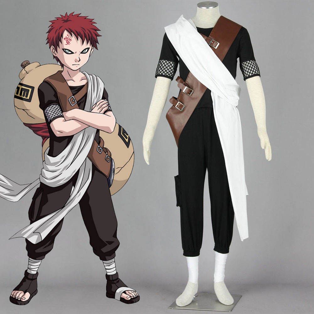 Cosplay Gaara Kazekage du Sable, tailles L, M, S, XL, XXL - Naruto Shippuden