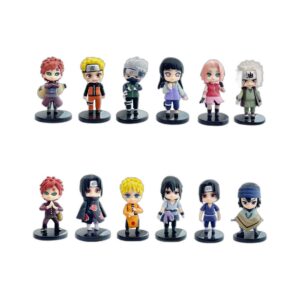 Pack 12 figurines Naruto Shippuden version chibi PVC
