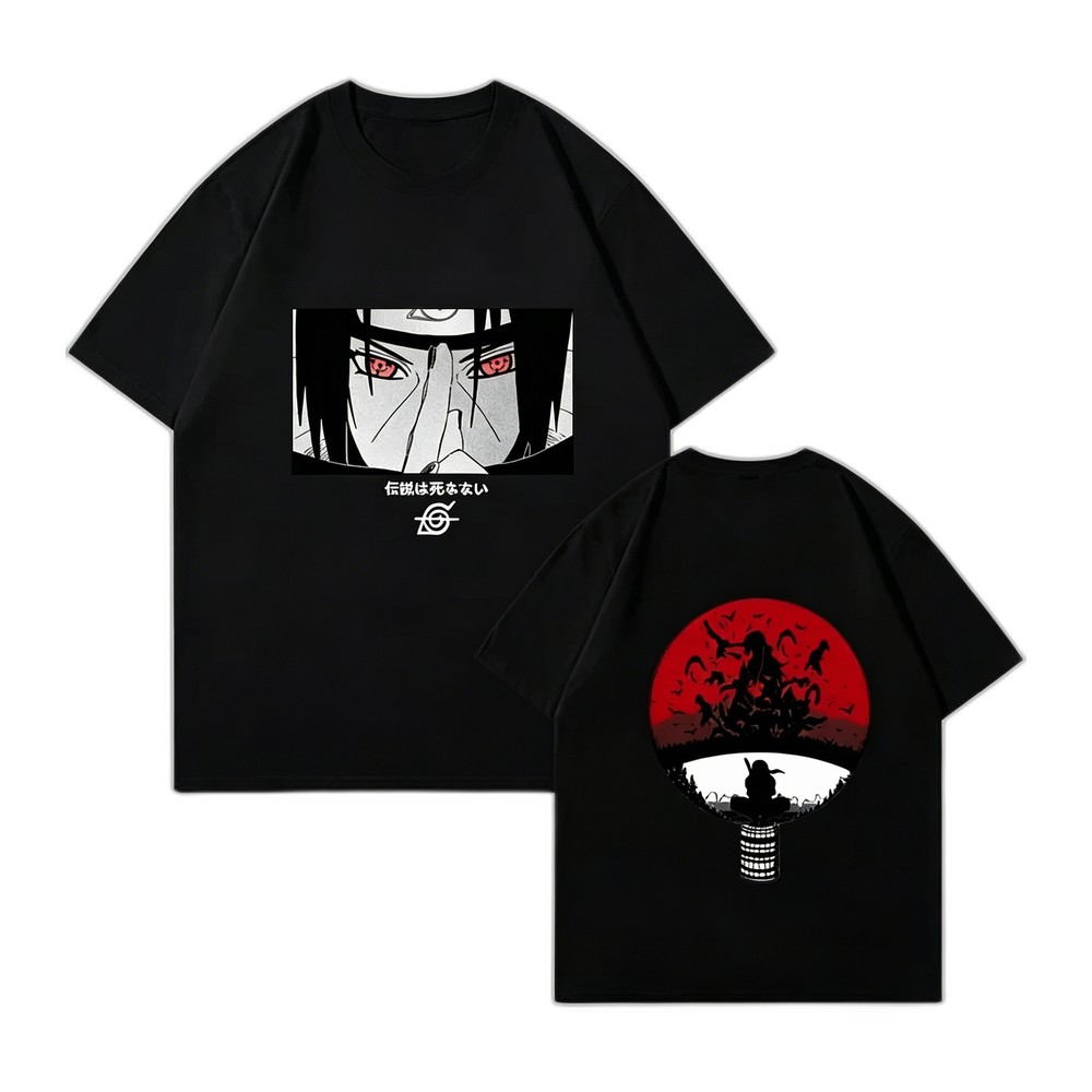 T-shirt streetwear Uchiha Itachi manches courtes homme